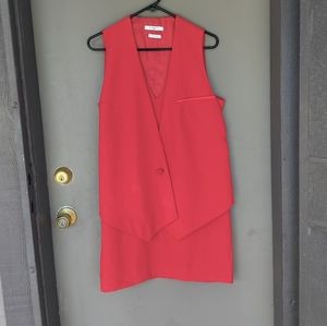 Givenchy Red Vest Dress with Back Tie